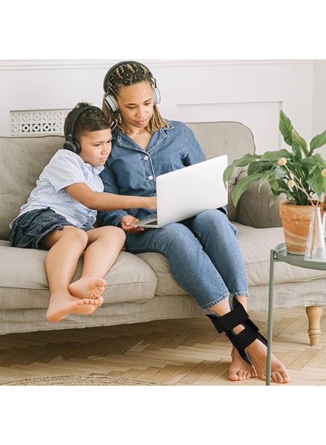 دعامة الكاحل المتطورة بالجل الهوائي – جبيرة تثبيت خارجية صلبة – مشد احترافي لدعم الالتواءات وحماية القدم أثناء فترة التعافي – تصميم يناسب الجميع. - Image 2