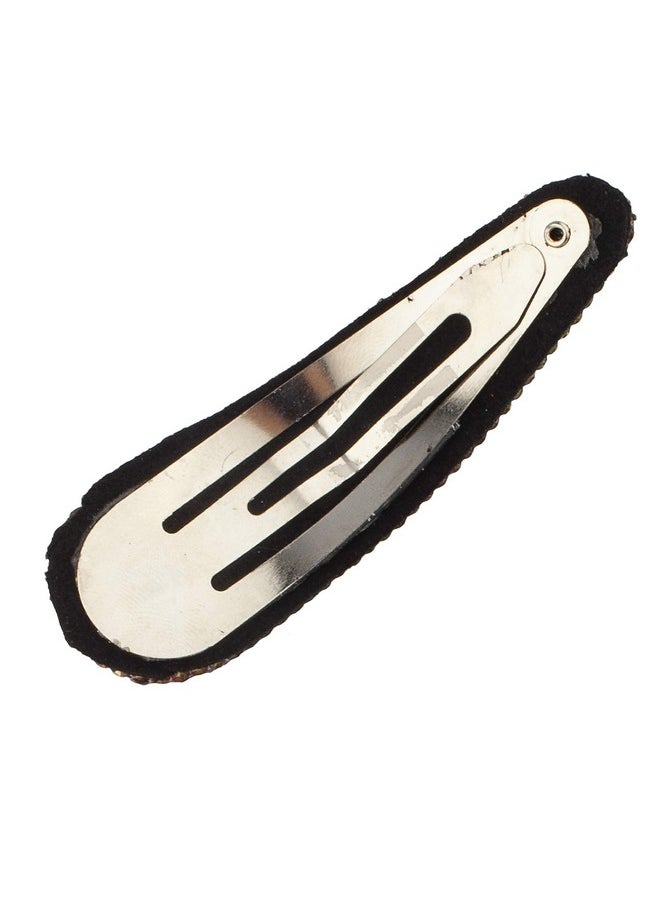 Lux Accessories Set Of 2 Rainbow Rhinestones Black Silver Tone Finish Fashion Hair Clips  - Image 3