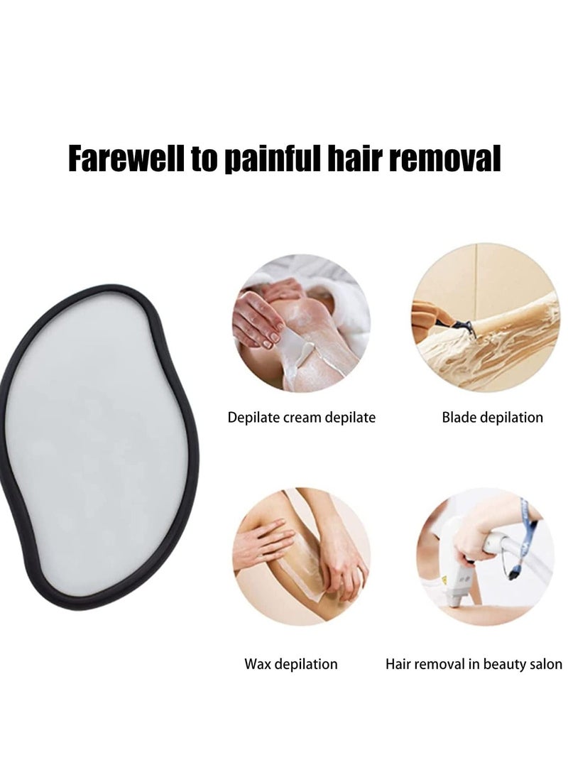 True Crystal Hair Eraser, Magic Hair Removal Eraser, Painless Crystal Hair Remover Tools, Soft Smooth Skin Fast & Easy Crystal Hair Removal for Men and Women (Black) - Image 3