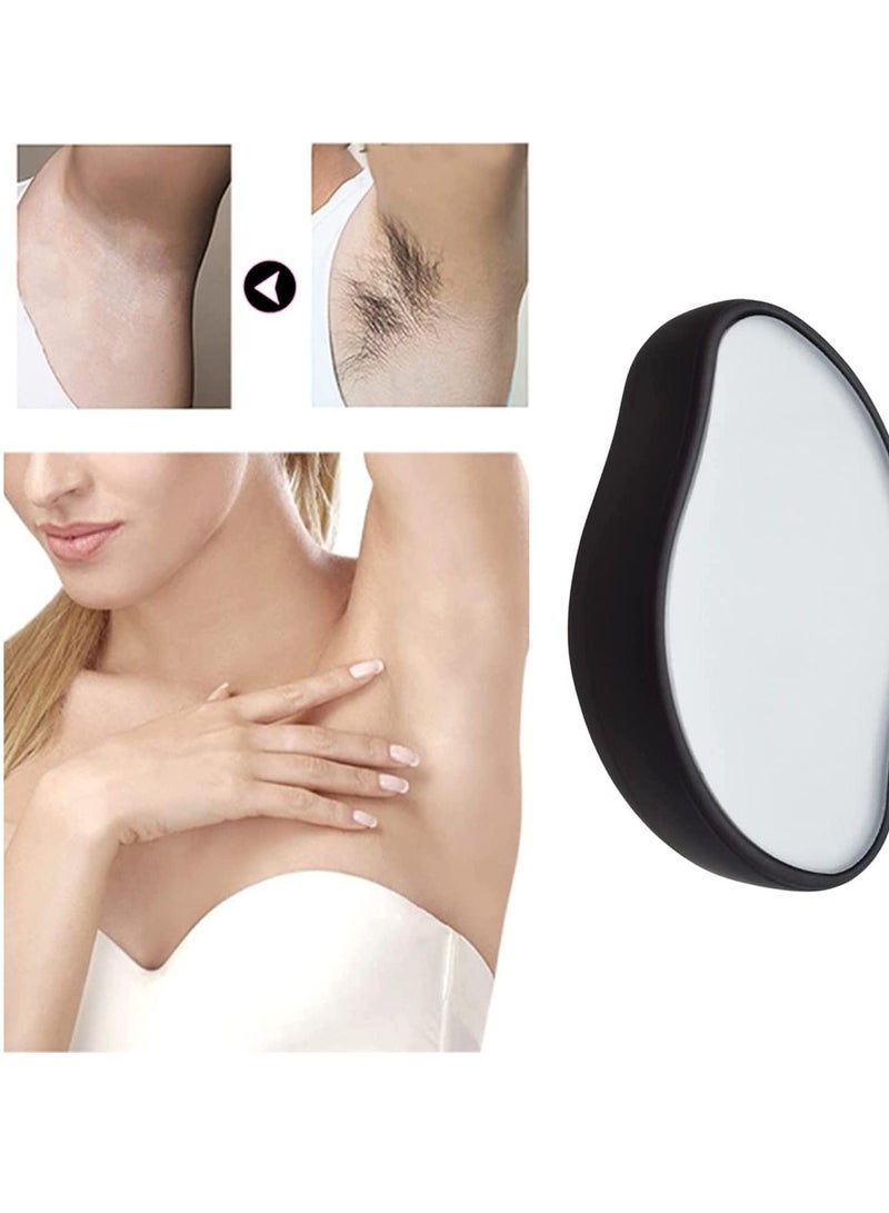 True Crystal Hair Eraser, Magic Hair Removal Eraser, Painless Crystal Hair Remover Tools, Soft Smooth Skin Fast & Easy Crystal Hair Removal for Men and Women (Black) - Image 4