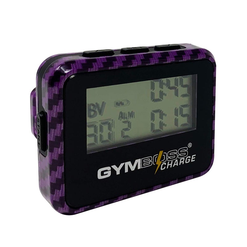 Gymboss مؤقت فترات التمرين وساعة التوقيف من جيمبوس (كربون بنفسجي) - Image 2