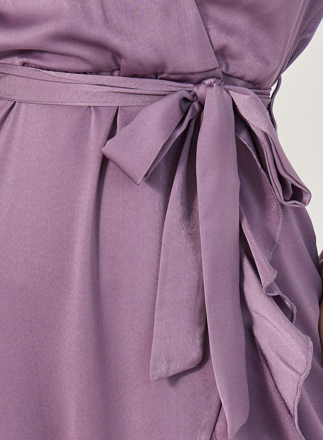 Styli Ruffled Lavender Dress - Image 4