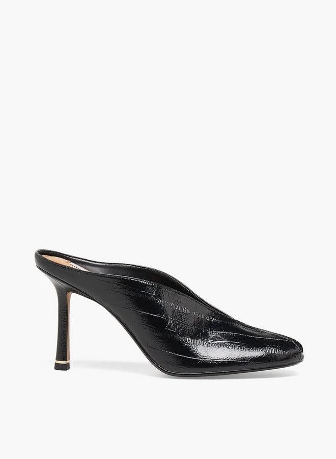 Elle Women Textured Stiletto Heel Mules