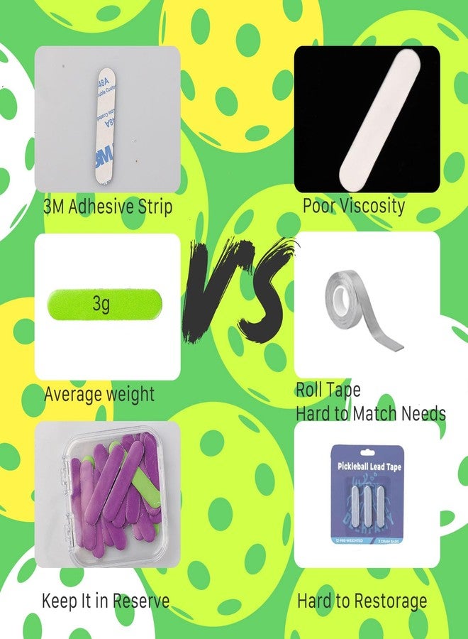 Seabbo Colorful Lead Tape for Pickleball Paddles Edge Guard,Pickleball Paddle Lead Tape Accessories for Golf Clubs/Tennis Racket/Squash Racquet with 3M Adhesive (Green and Purple) - Image 4