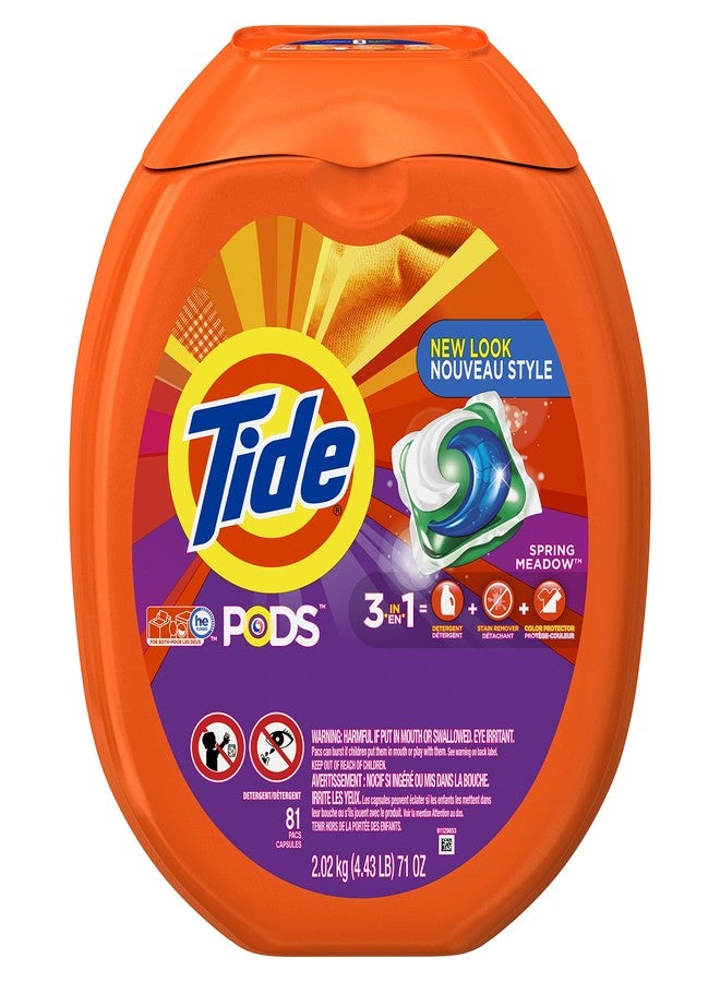 Tide PODS Spring Meadow Scent HE Turbo Laundry Detergent Pacs, 81 Count - Image 1
