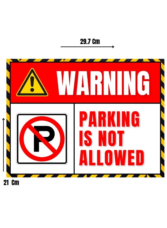 Warning No Parking Allowed Sticker – Vinyl Material with Matte/Glossy Lamination - Image 1