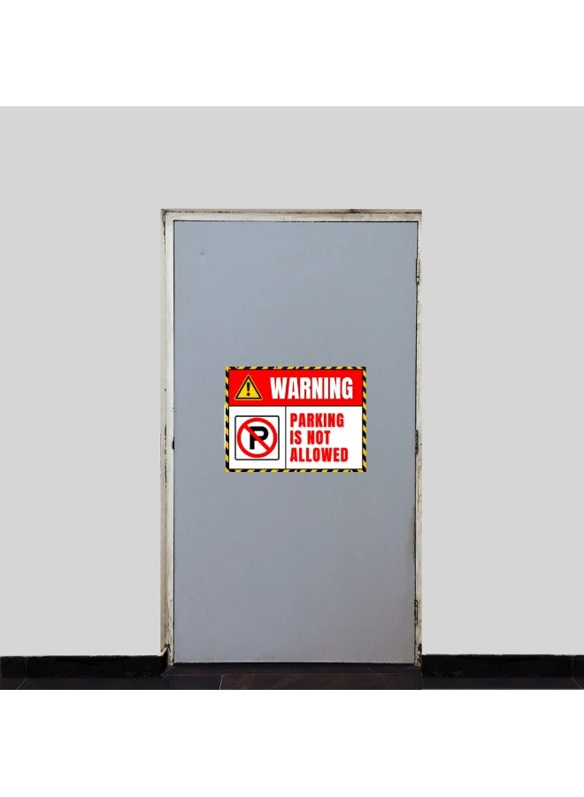 Warning No Parking Allowed Sticker – Vinyl Material with Matte/Glossy Lamination - Image 2