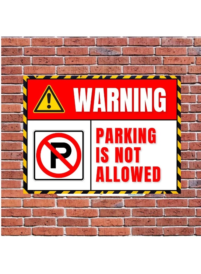 Warning No Parking Allowed Sticker – Vinyl Material with Matte/Glossy Lamination - Image 3