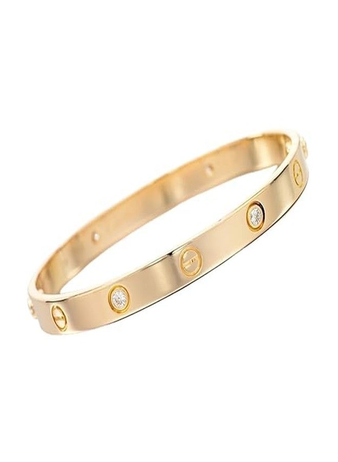 BEAUTIVIA Korean Style Stainless Steel Bangle, Golden Colour, Women's Fashion Jewellery - Image 5
