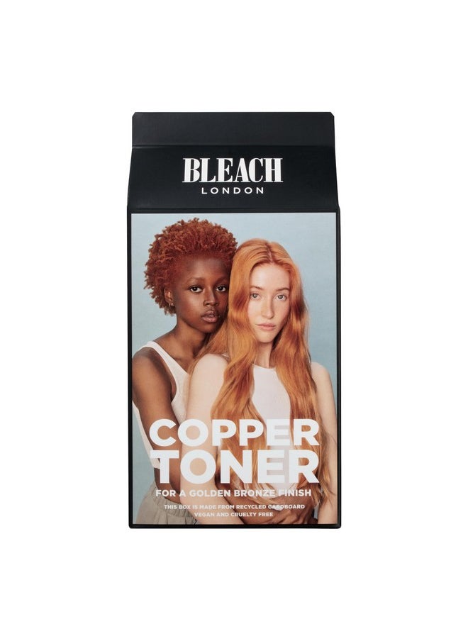 BLEACH LONDON Copper Toner Kit Ammoniafree Toning For Soft Ginger Finish Ideal For Light To Medium Blonde Hair With Smooth And Shine Complex (Complete Kit)  - Image 1