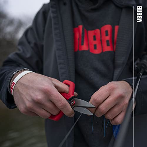 BUBBA Small Shears Fishing Tool With Micro-Serrated Blades & Split Shot Crimp Tool - Bottle Opener & Lanyard Hole - Image 5