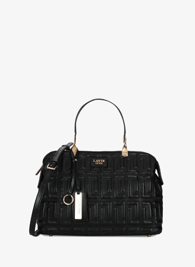 Lavie Luxe Women's Juli26 Medium 3-Compartment Satchel (Black)