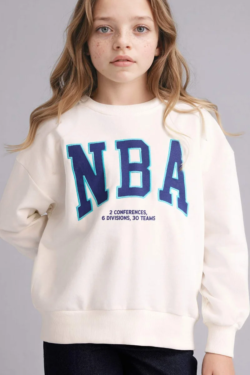 Defacto Oversize NBA Licensed Crew Neck Sweatshirt