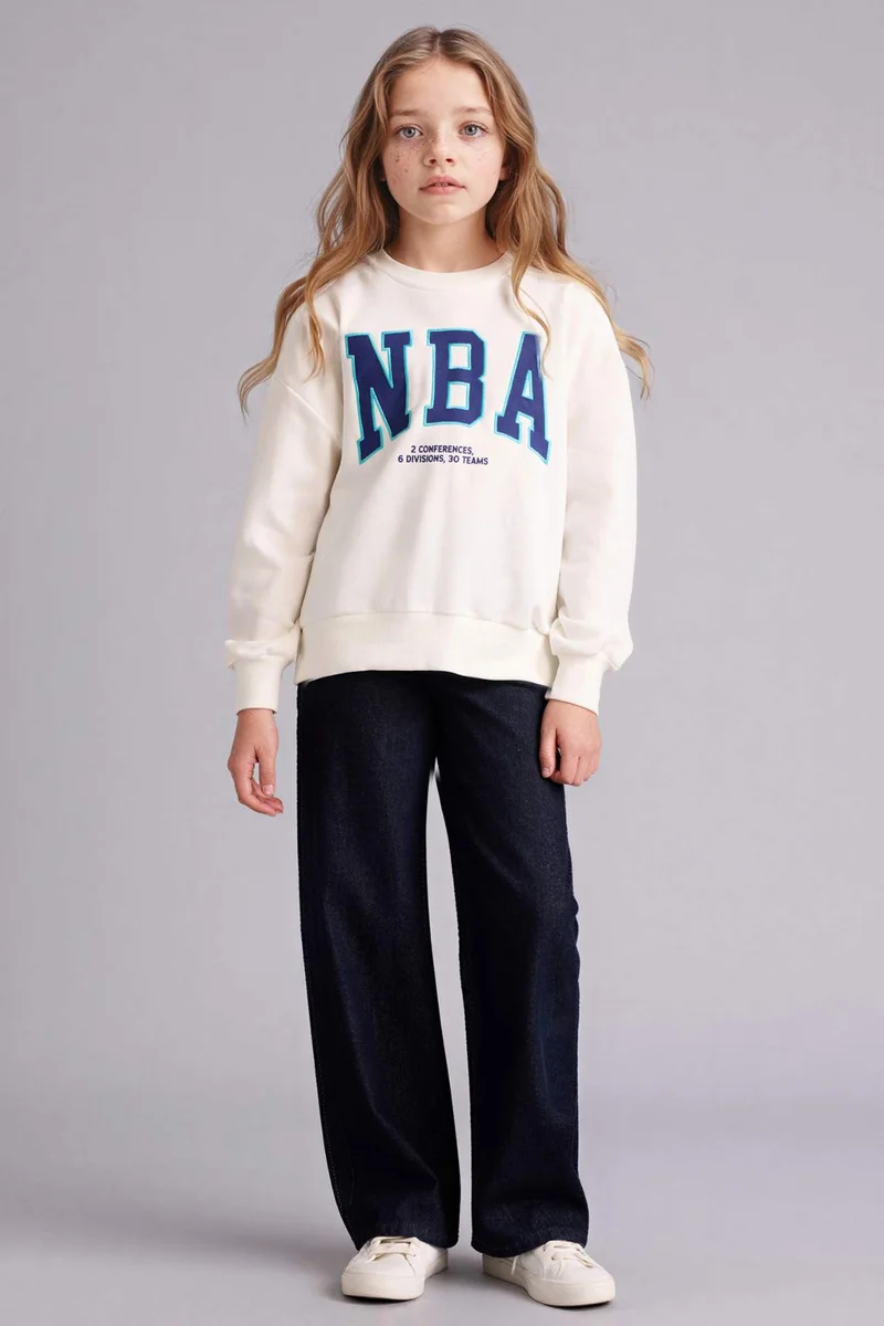 Defacto Oversize NBA Licensed Crew Neck Sweatshirt