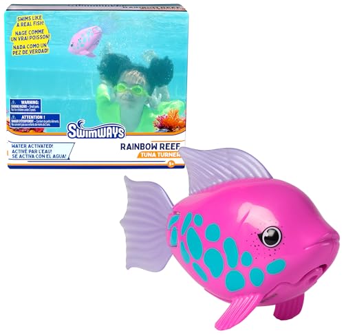 SwimWays Rainbow Reef Fish Toy Kids Swimming Accessories Water Toys Learn to Swim Pool Toys for Kids Ages 5 Up Batteries Included Tuna Turner - Image 1