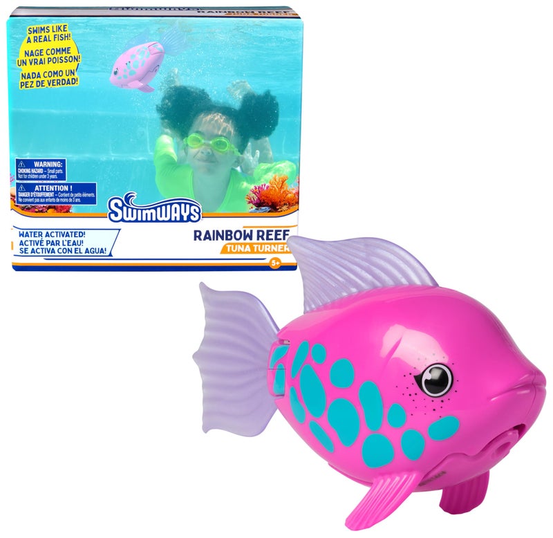SwimWays Rainbow Reef Fish Toy Kids Swimming Accessories Water Toys Learn to Swim Pool Toys for Kids Ages 5 Up Batteries Included Tuna Turner - Image 2
