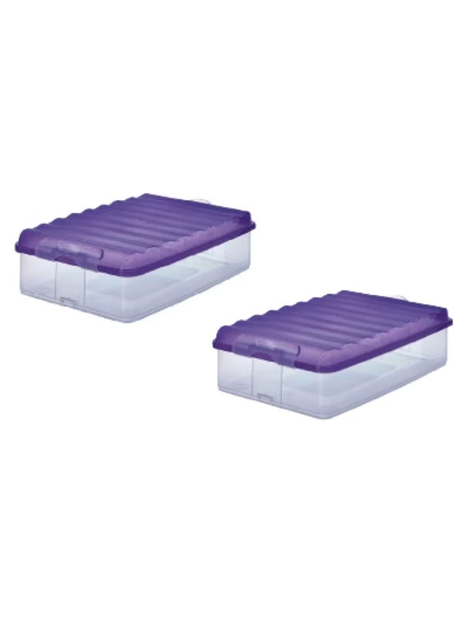 ريفال Pack of 2 Fridge Box High – Airtight Food Storage Container, Durable Plastic - Image 2