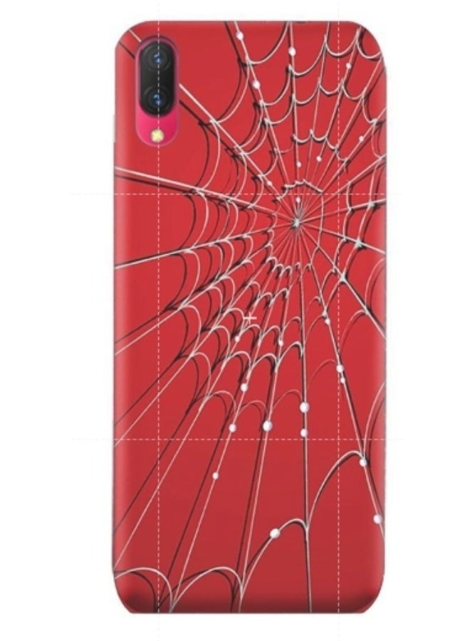 TPU Silicone Case with Spider Web Pattern For Vivo X23 Red
