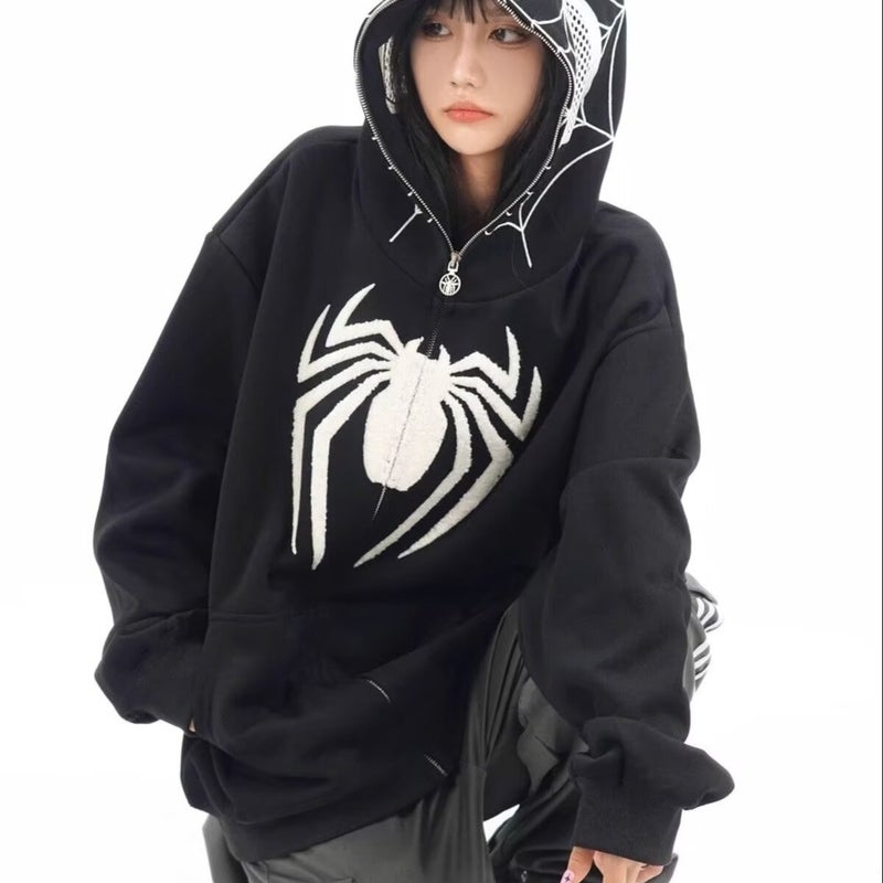 Autumn Winter Hoodie Mens Casual Sport Zip Jacket Black