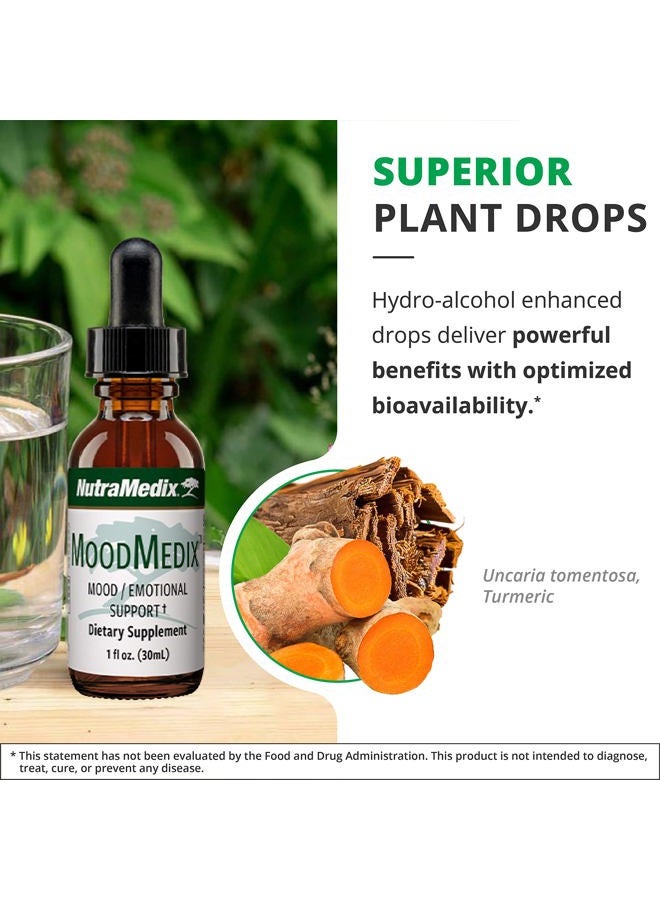 Nutramedix MoodMedix - Mood Support Supplement with Bioavailable Liquid Cat's Claw & Turmeric Root Drops - Mood, Stress Response & Emotional Support Supplement - Liquid Herbal Extract Tincture (1oz) - Image 5