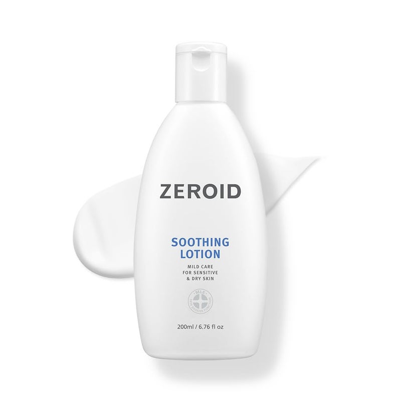 ZEROID  Soothing Lotion  Moisturizer for Sensitive Skin  Skin Barrier Repair  Face  Body Lotion for Soothing  Calming  Lotion for Extremely Dry Skin  Korean Skin Care  676 fl oz 200ml