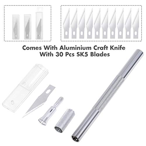 Anezus Craft Knife Precision Cutter and Self Healing Cutting Mat Set With 30 PCS Blades for Art, Hobby, Craft, Scrapbooking, Stencil - Image 2