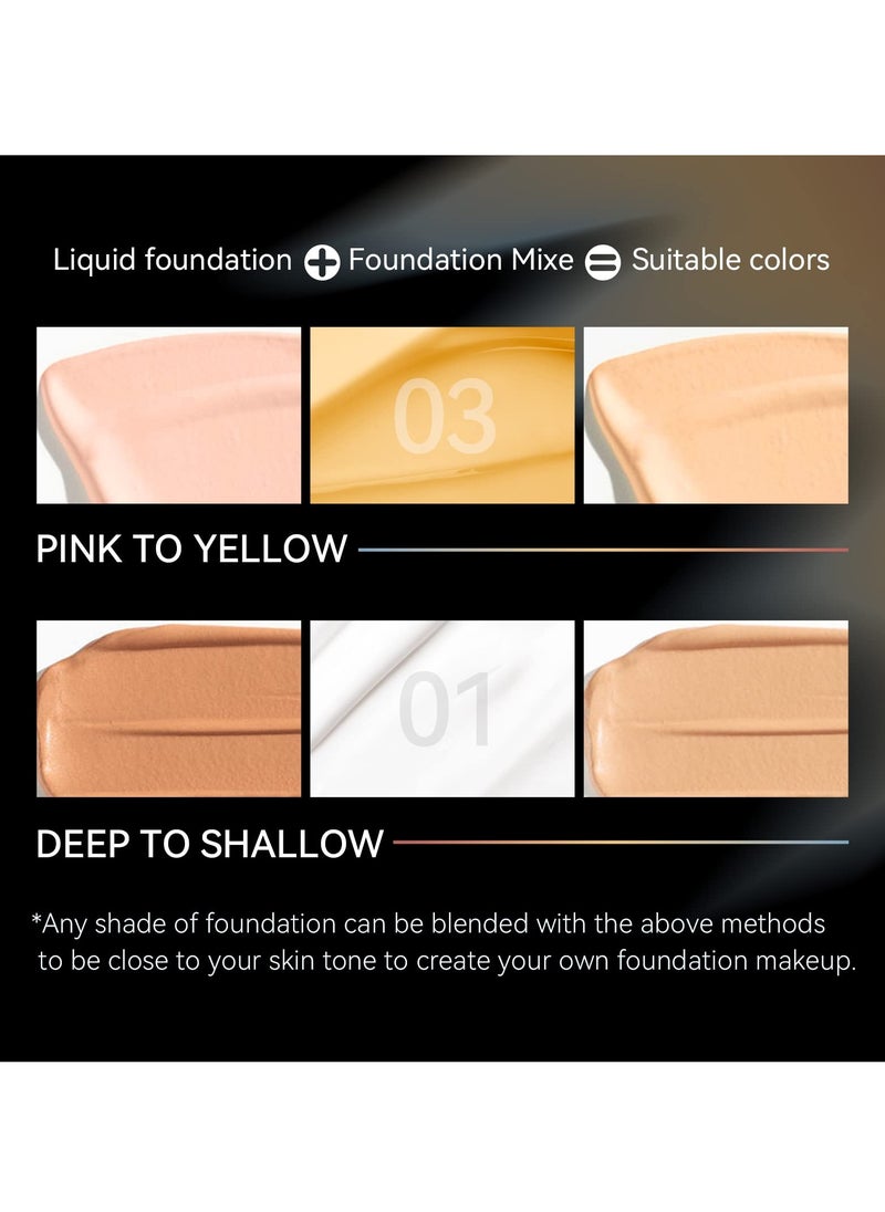 SYOSI SYOSI White Foundation, White Pigment Mixer, Corrector Foundation Shade Adjuster, Smooth and Light, Blends Easily with Foundation Deep to Shallow, Cruelty-free  - Image 2