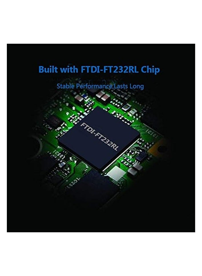 erorex USB to RS232 DB9 Serial Adapter Cable with FTDI FT232 Chip for Windows, Linux, Mac OS (5.9 FT/1.8 M) - Image 4