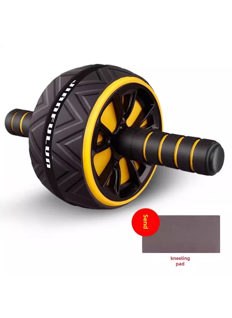 Generic Home Gym Ab Roller Wheel Silent Core Workout black yellow 