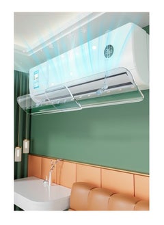 CityRiya-Long Air Conditioner Deflector Air Conditioning Wind Shield, Split Ac Adjustable Flow Deflector Preventing Ac From Blowing Directly, For Home Office Retractable Ac Windshield (Transparent front hanging)  - Image 1