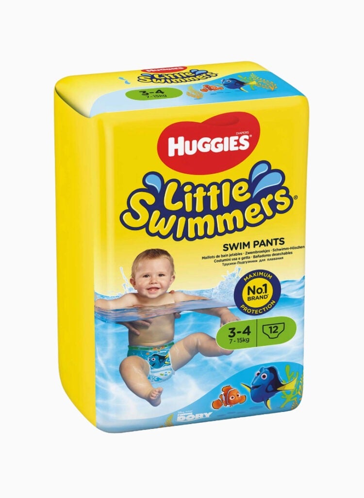 هجيز ليتيل سويمر حفاضات سباحه رقم 3-4 من وزن 7ل15 كيلو العبوه 12 قطعه - Image 1