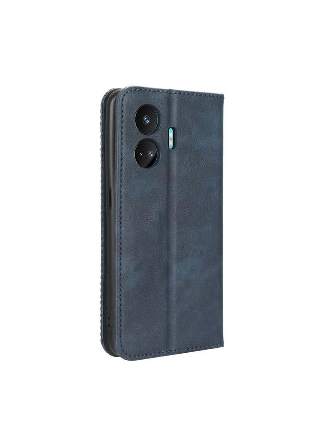 اس-توب جراب لهاتف Realme GT Neo5 SE مصنوع من الجلد بمشبك مغناطيسي بتصميم كلاسيكي - Image 3