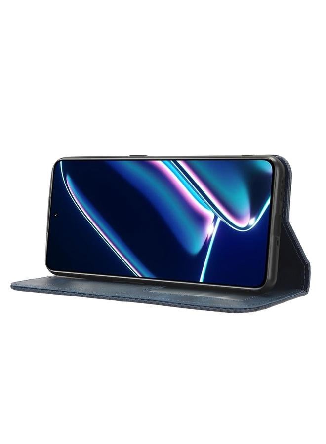 اس-توب جراب لهاتف Realme GT Neo5 SE مصنوع من الجلد بمشبك مغناطيسي بتصميم كلاسيكي - Image 5