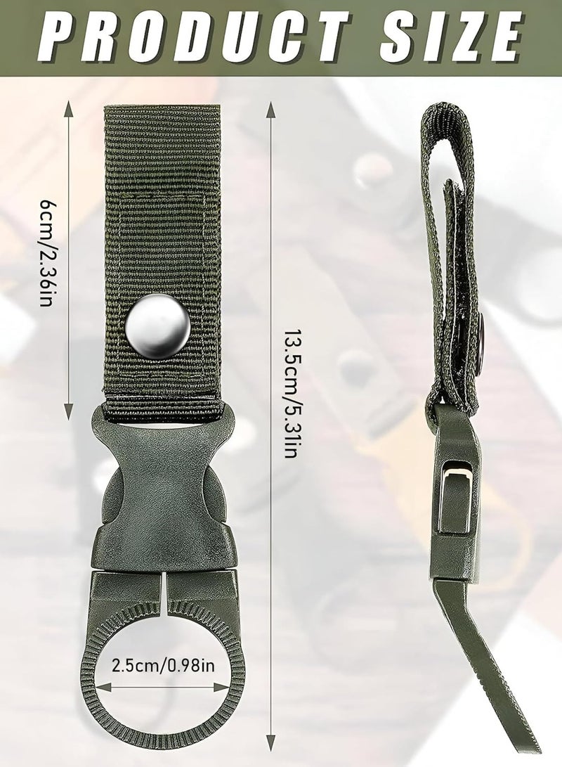 Hanging Bottle Buckle Clip Carabiner,Portable Mineral Water Bottle Ring Holder Keychain Belt Webbing Strap for Outdoor Camping Hiking Traveling (12PCS)  - Image 3