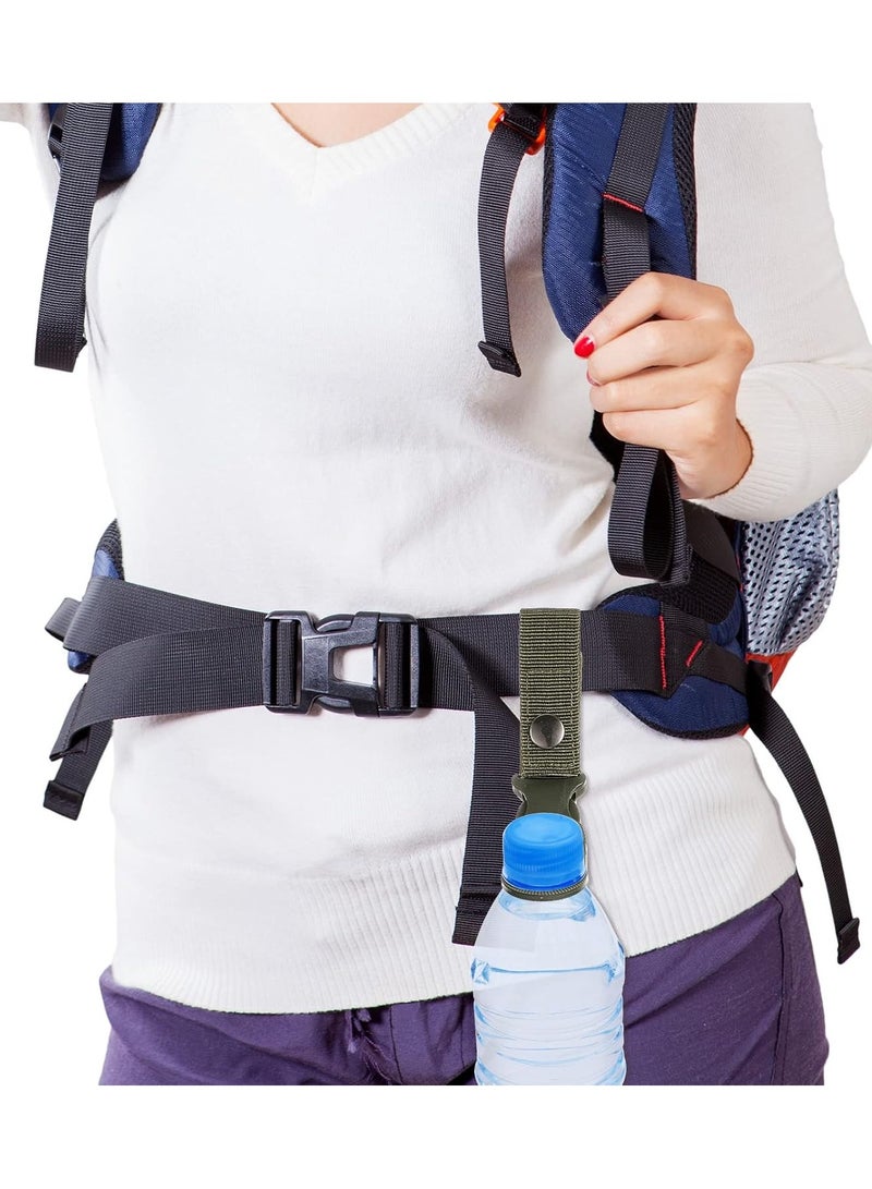 Hanging Bottle Buckle Clip Carabiner,Portable Mineral Water Bottle Ring Holder Keychain Belt Webbing Strap for Outdoor Camping Hiking Traveling (12PCS)  - Image 5