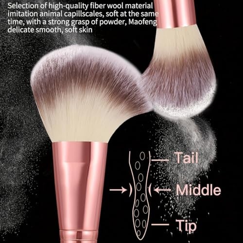 HGHDBT 70Pcs Pink Makeup Brushes Set Professional Makeup Kit Multifunctional Makeup Tool Set with Case Facial Makeup Accessories Foundation Makeup Brush Kit Eye and Face Make up Brushes Tools - Image 3