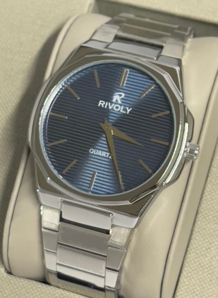 ريفولي ساعه رجالي ستيل صب ناعمه وراقيه