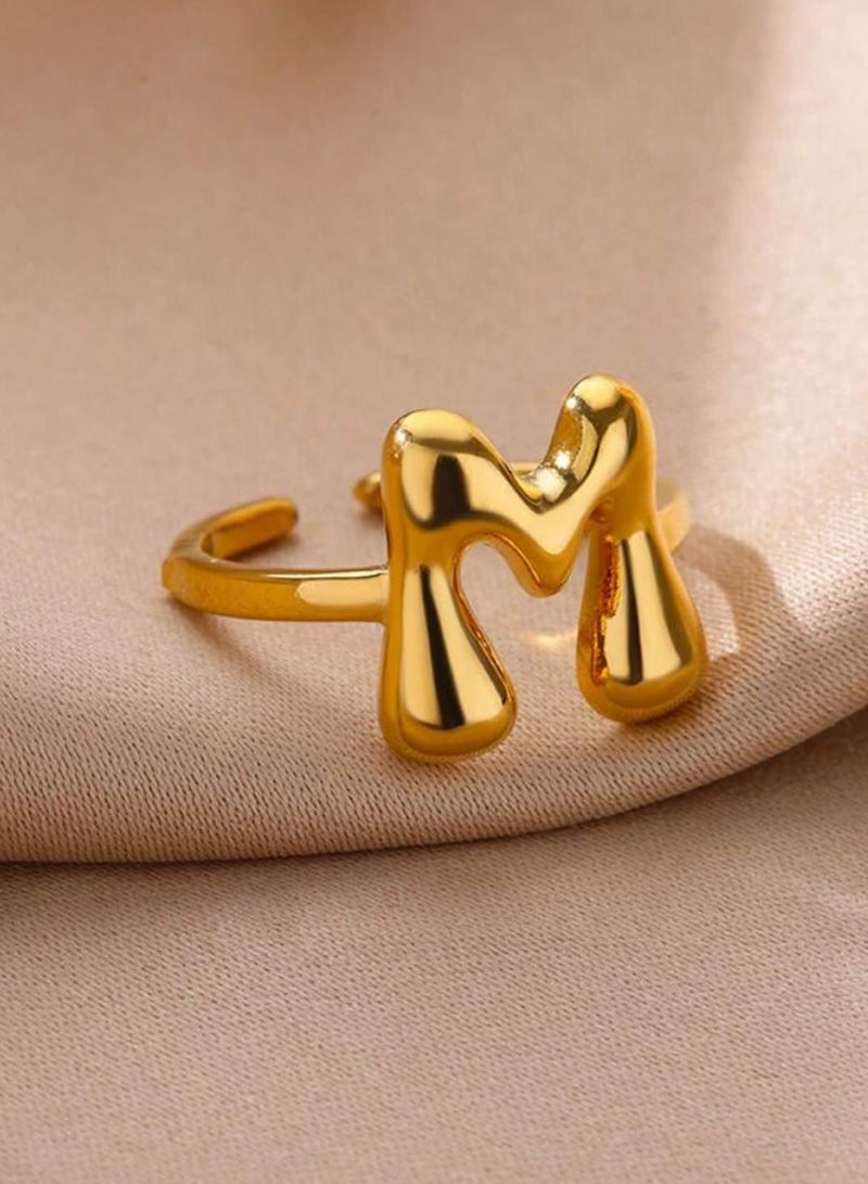 Equal Stainless Steel Gold Plated Ring For Women One Size - Image 1