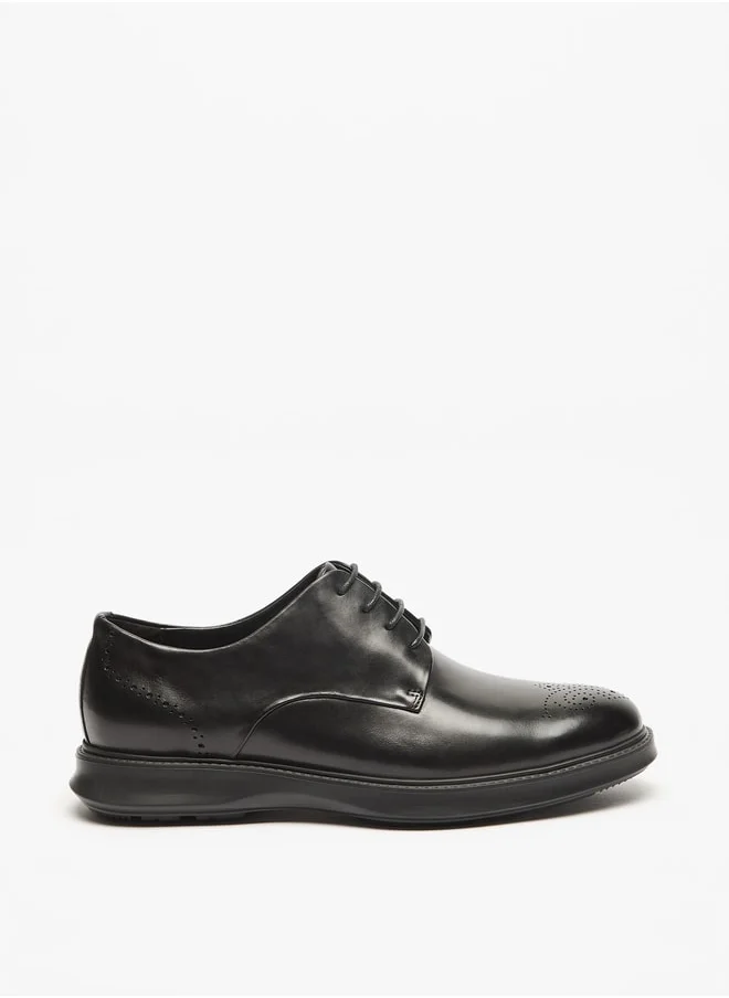 DUCHINI Men's Solid Lace-Up Derby Shoes