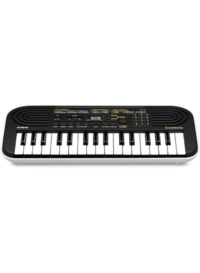 كاسيو لوحة مفاتيح صغيرة Casiotone SA-51 بنغمات البيانو، لون أسود (32 مفتاحاً) - Image 1