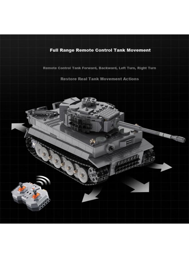 Cada Building Block Assembly Toy, Moc Authorized Tiger Tank Model, Adult Electric Remote Control Toy, Boys' Holiday Gift - Image 2