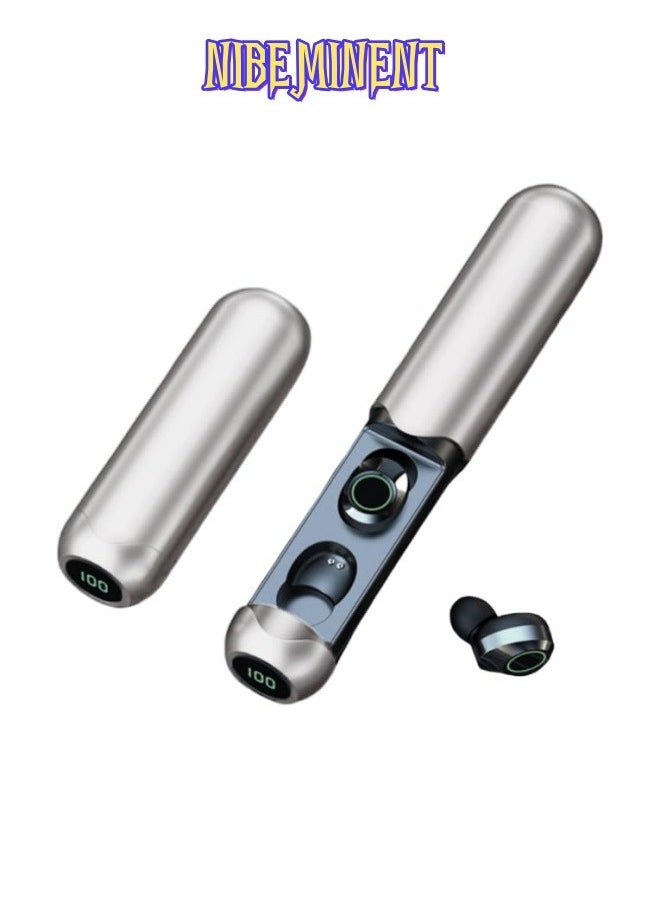 NIBEMINENT Wireless Earbuds, Bluetooth Earbuds in Ear Light-Weight Headphones Noise Cancelling Earbuds Ipx5 Waterproof Sweat Resistant with LED Display Charging Case for Workout Gym Office  - Image 1