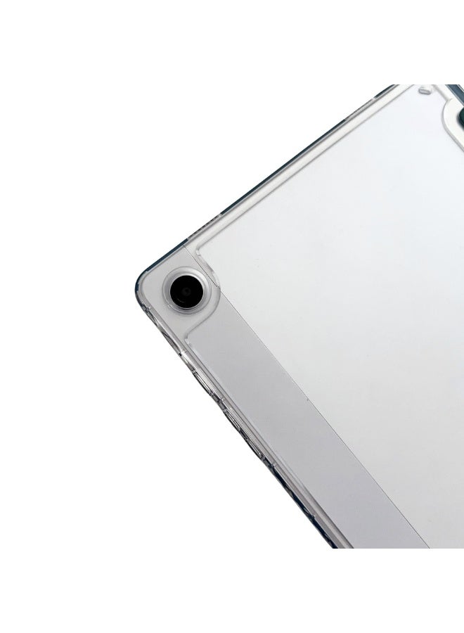 سامسونج جالاكسي تاب A9 ، وسائد هوائية شفافة ، ومكافحة السقوط مع القلم الأخدود ، غطاء حماية الكمبيوتر اللوحي ، ثلاثة أضعاف متعددة زاوية التصميم ، استيقظ التلقائي / النوم ، والجلود الناعمة ، رمادي - Image 3