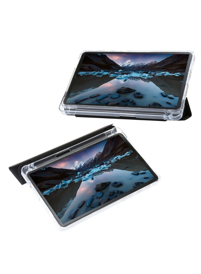 سامسونج جالاكسي تاب A9 ، وسائد هوائية شفافة ، ومكافحة السقوط مع القلم الأخدود ، غطاء حماية الكمبيوتر اللوحي ، ثلاثة أضعاف متعددة زاوية التصميم ، استيقظ التلقائي / النوم ، والجلود الناعمة ، رمادي - Image 5