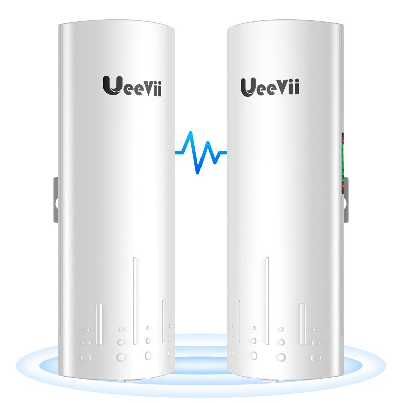 UeeVii Wireless Bridge Point to Point Outdoor: UeeVii CPE450 5.8G 3Km Long Range Wi-Fi Bridge for Extend Network to Barn and Surveillance Range - Work with Starlink, 14dBi MIMO Antenna,48V POE Powered, 2pcs - Image 1