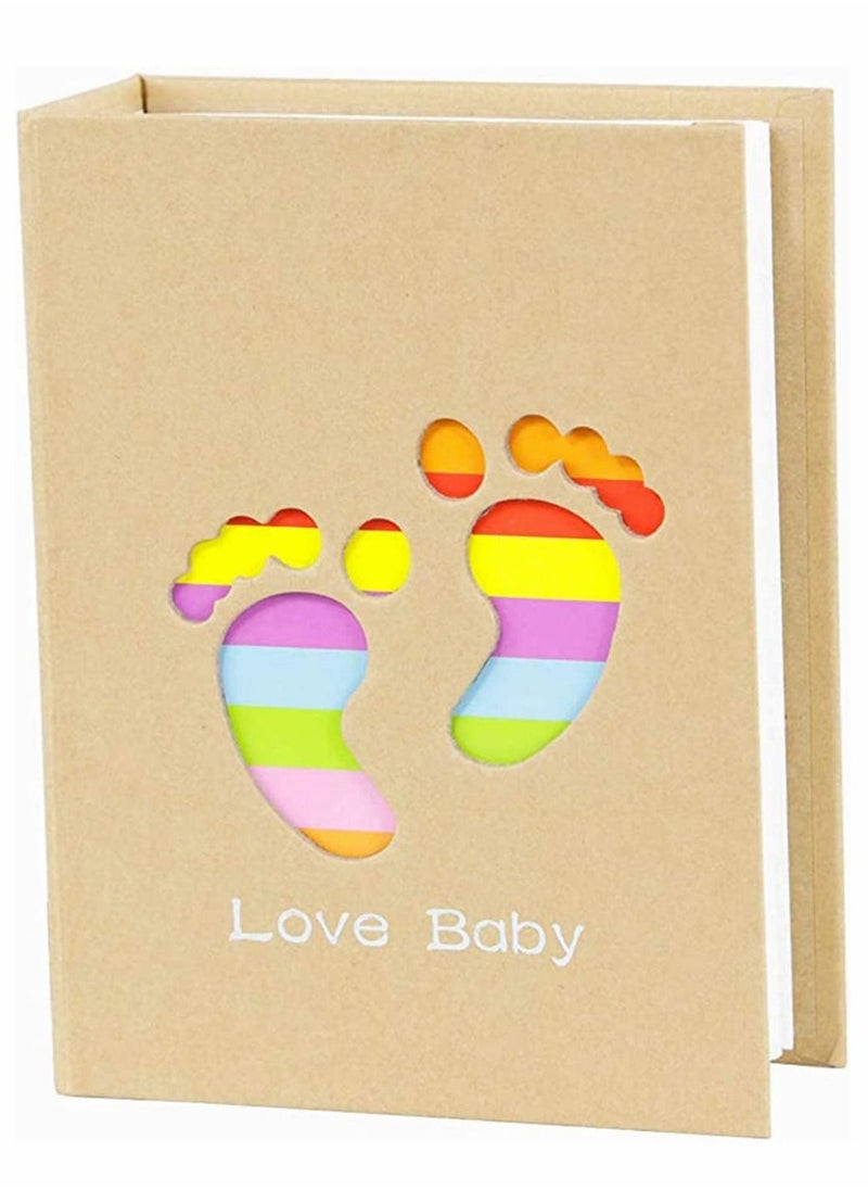 Y&D Photo Album, Baby 100 Inserts Album Wholesale Studio Kraft Paper Child Growth Souvenir Suitable for Boys and Girls, 4 x 6 Inches, 1 Pcs  - Image 1