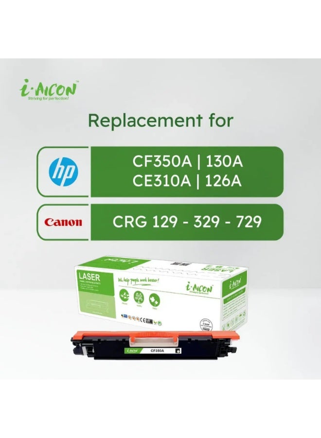 i-AICON Compatible Laser Toner Cartridge Black CF350A 130A CE310A 126A 1300 Pages - Image 2