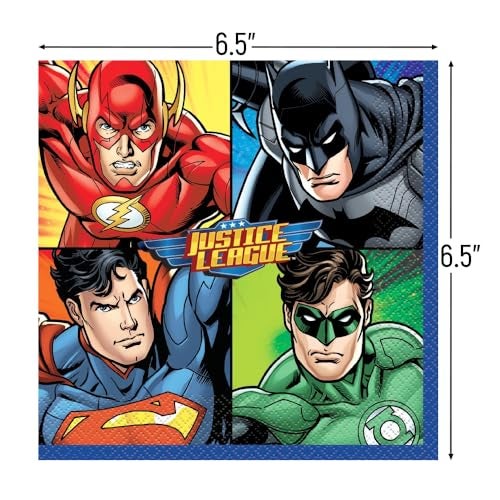 Unique Justice League Luncheon Paper Napkins 65 x 65 16 Pcs - Image 5