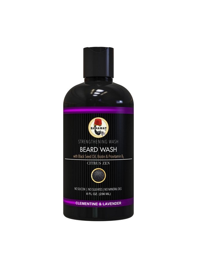 BAHAWAT Beard Wash Citrus Lavender 8 Fl. Oz. Sulfate Free With Biotin Provitamin B5 Blackseed Oil Jojoba Oil Natural Ingredients For A Gentle Deep Cleansestrengthening Wash  - Image 1
