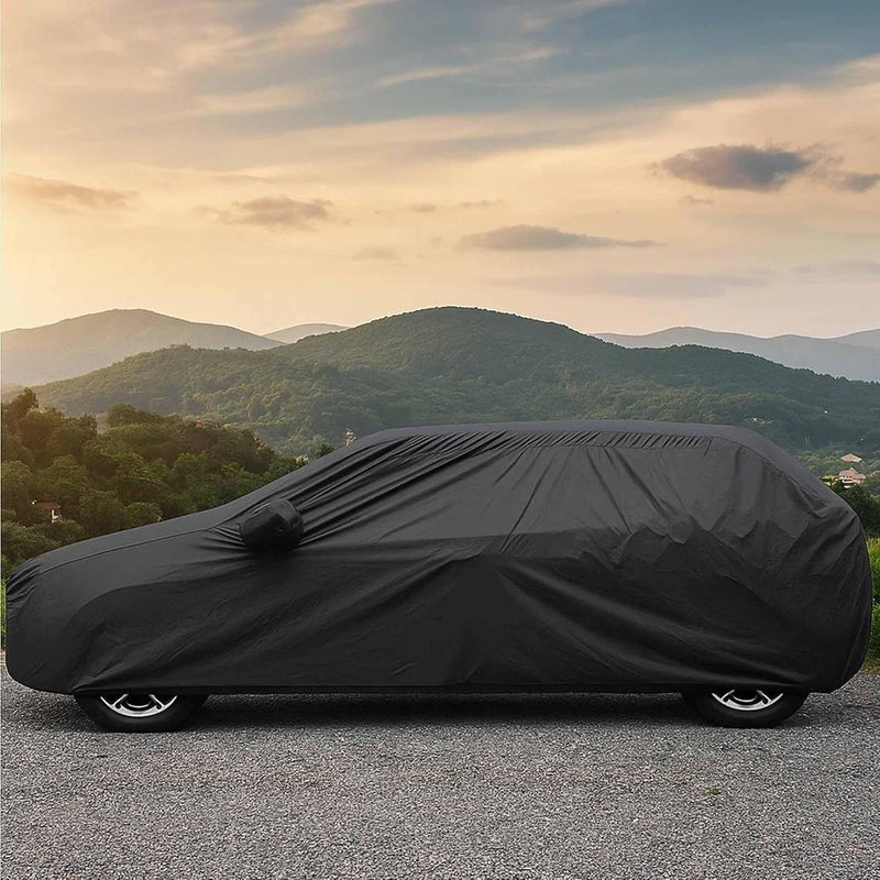 sulfar 100% Water Resistant Car Body Cover Compatible with Mirror for Volvo S80 (Triple Stitched, Full Bottom Elastic, Dark Grey) - Image 3
